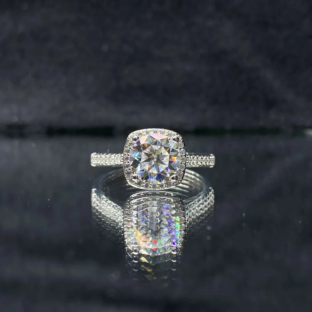 【欣米澌】微镶方包女戒1克拉