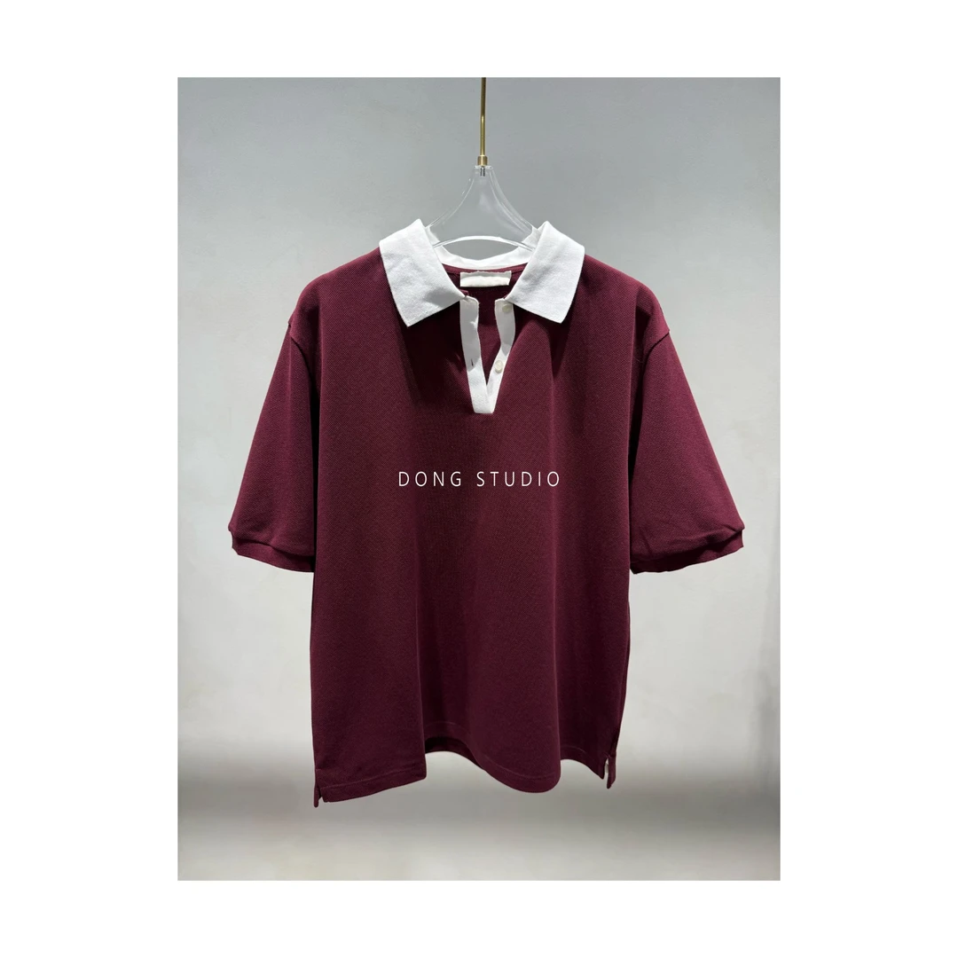 高货捡漏S尺码miu系同源｜蜂窝格宽松polo上衣I5984