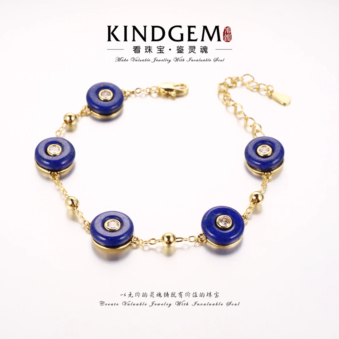 铜合金锆石手链 个性设计镶嵌时尚百搭高级感手链 KC-30274