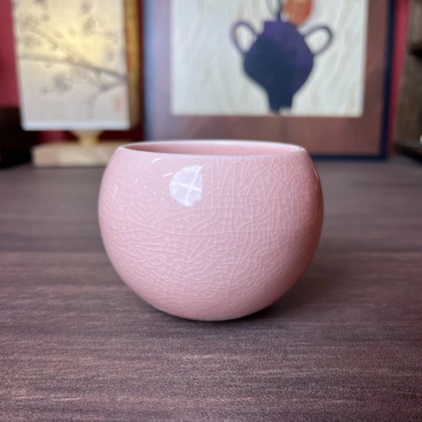 粉汝龙蛋冰裂主人杯@322(flk)