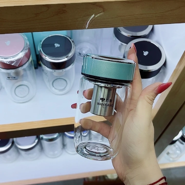 逐***浪万象品牌单层玻璃杯U269A-280Ｍｌ蒂芙尼蓝