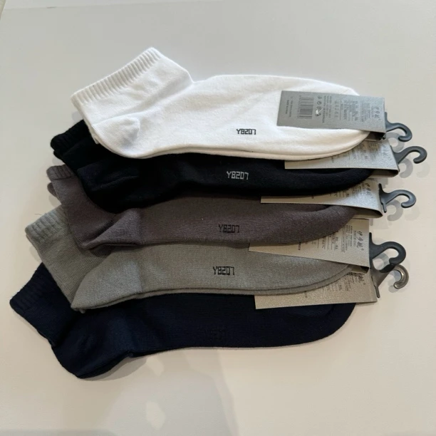 男士纯棉防臭袜子夏季纯棉百搭纯色潮袜休闲防臭吸汗袜子短袜棉袜