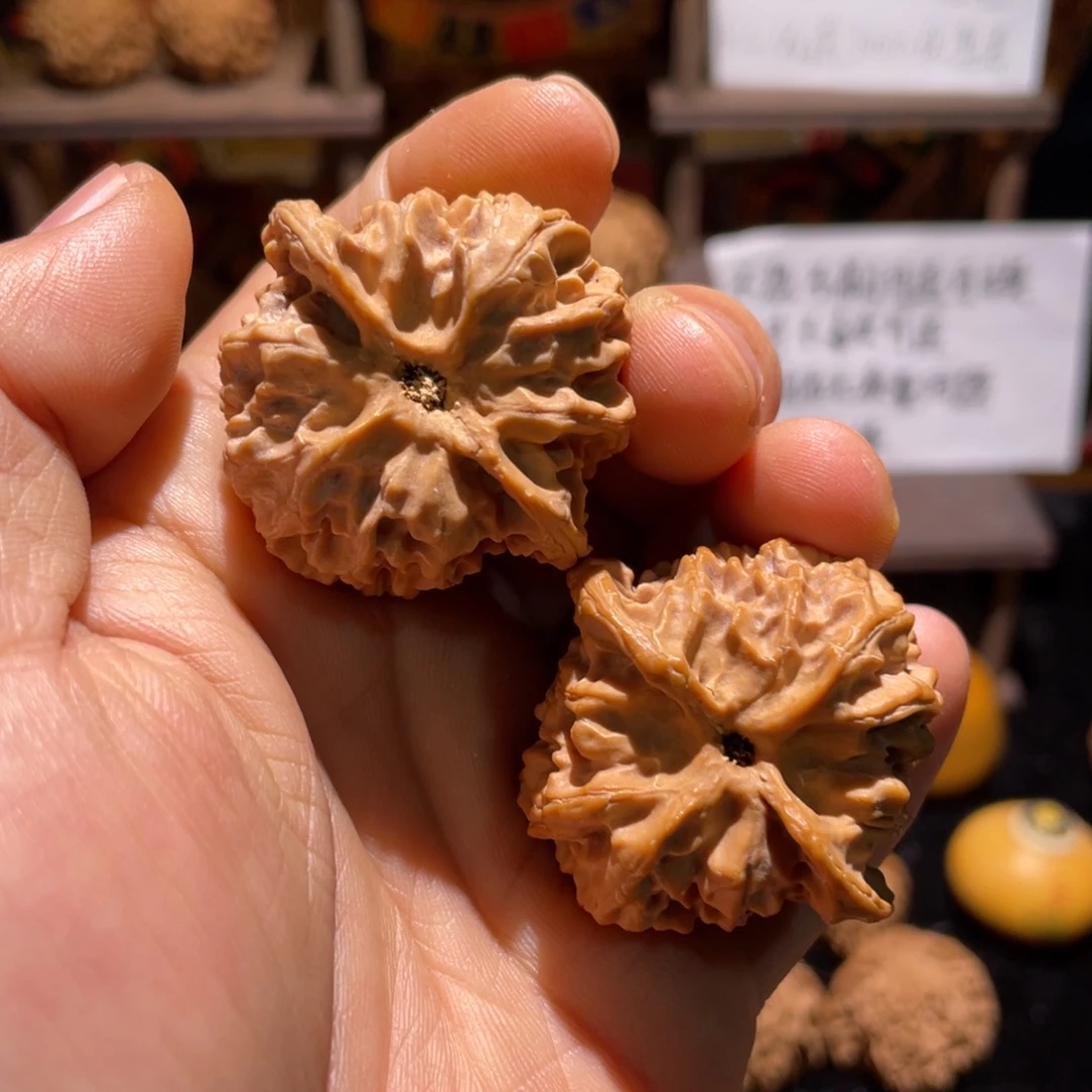 把件文玩核桃39邢台原桩苹果十字底