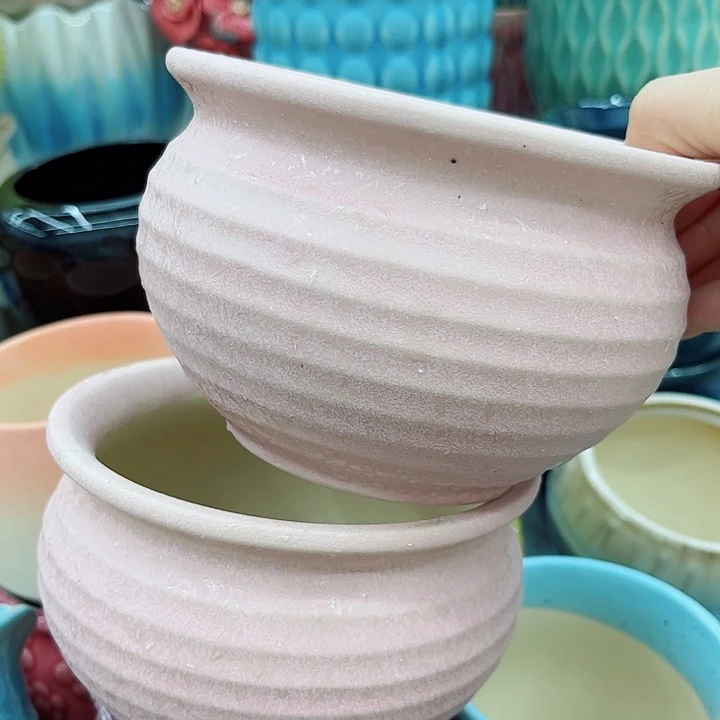 多肉绿植陶瓷花盆9.9包邮，有孔