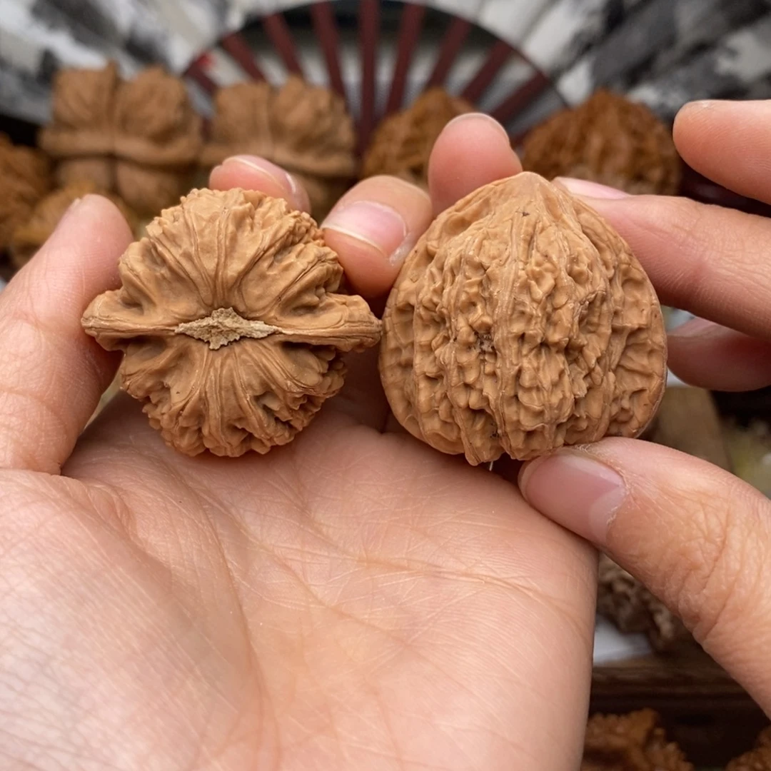 把件文玩核桃100号37全品承德密纹三角