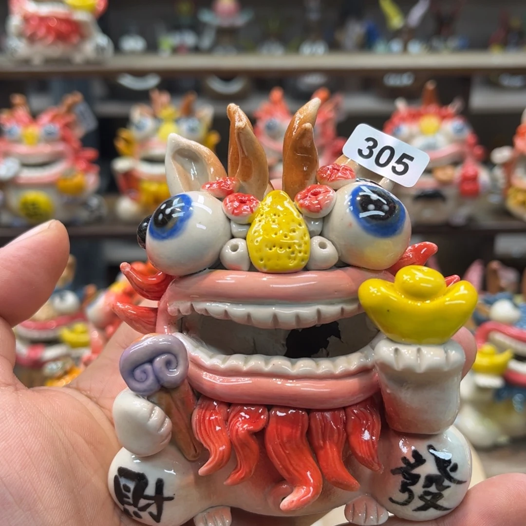 摆件纯手工抽象陶瓷摆件305