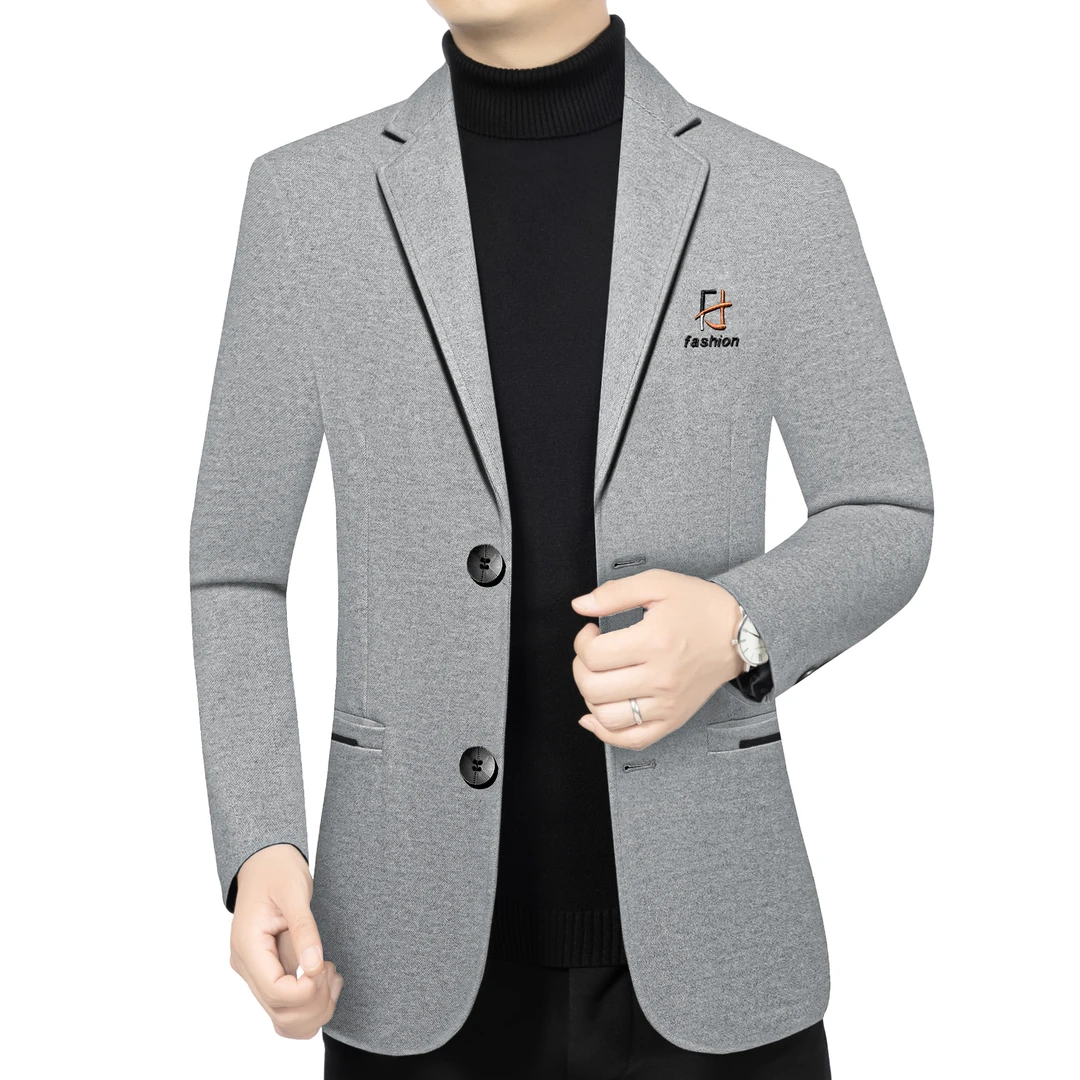 3（LJ彩色标）2025春秋新款男商务休闲西装上衣修身西服呢子外套