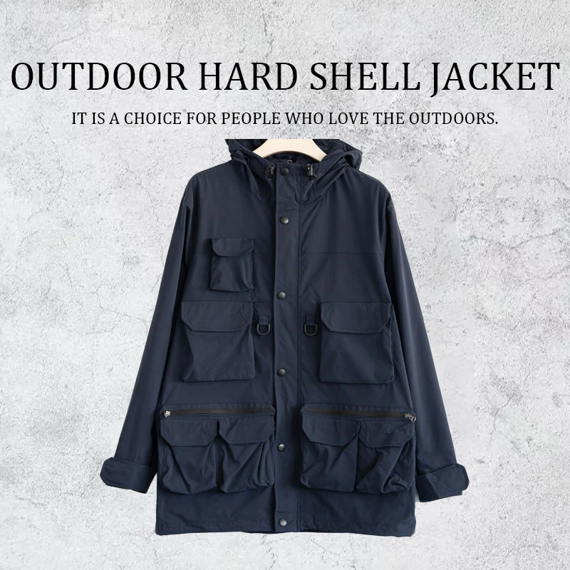 北北家薄款户外春秋工装休闲连帽多口袋夹克休闲冲锋衣WMSW0009