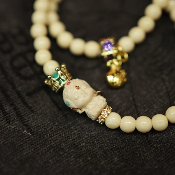 【梵音】原创猛犸牙度母双圈手链民族风古韵百搭