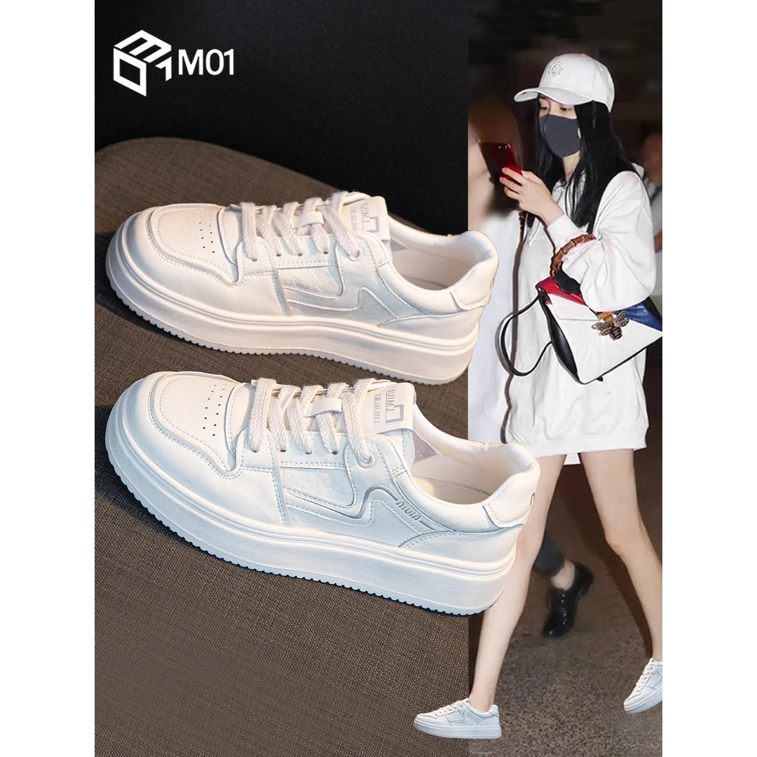 M01软底小白鞋女鞋2025秋季新款爆款厚底板鞋时尚平底运动休闲鞋