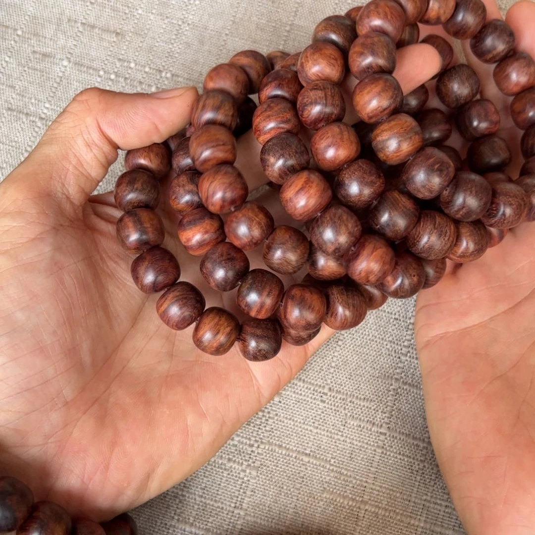 黄花梨/降香黄檀手串/手链无蜡13@14