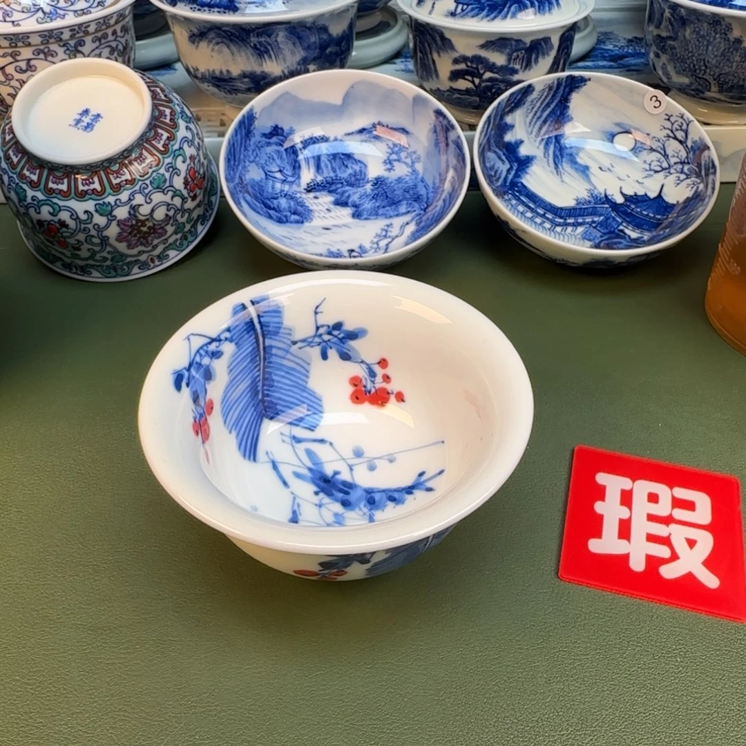 纯手工纯手绘茶具石头底裂9