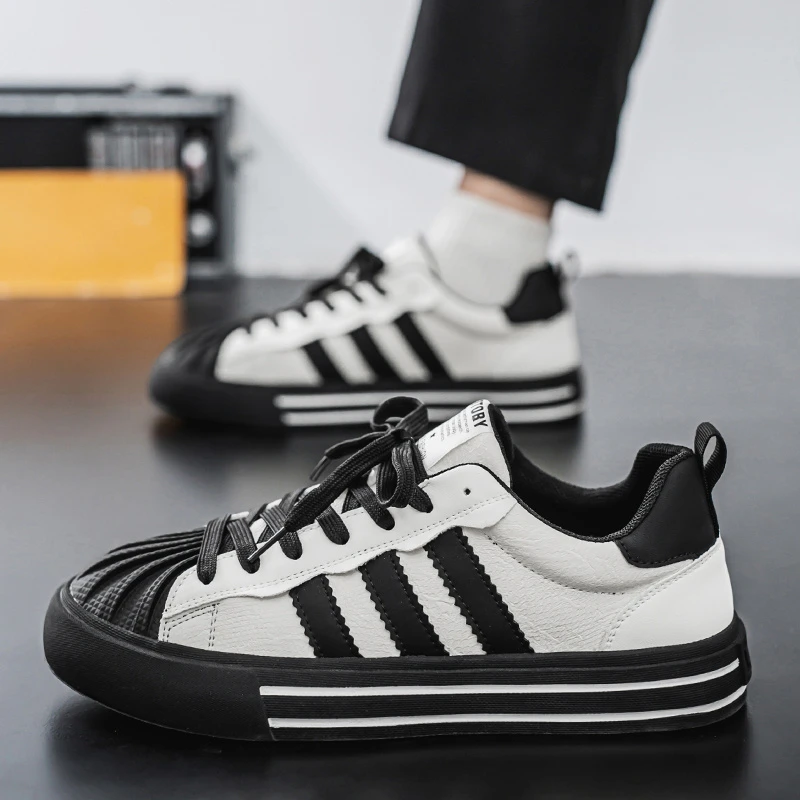 男鞋贝壳头板鞋休闲运动跑步鞋