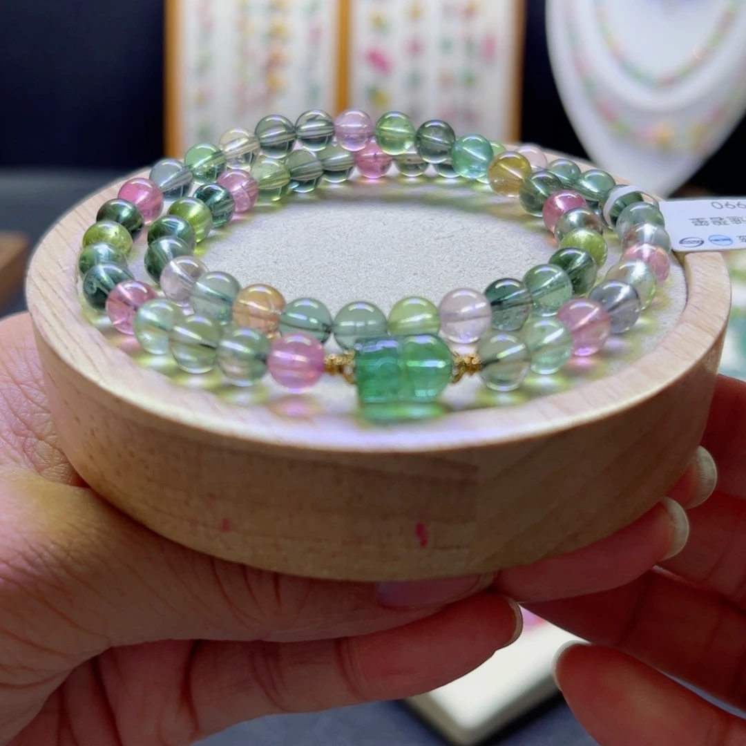 未镶嵌手链碧玺莫兰迪6.3mm