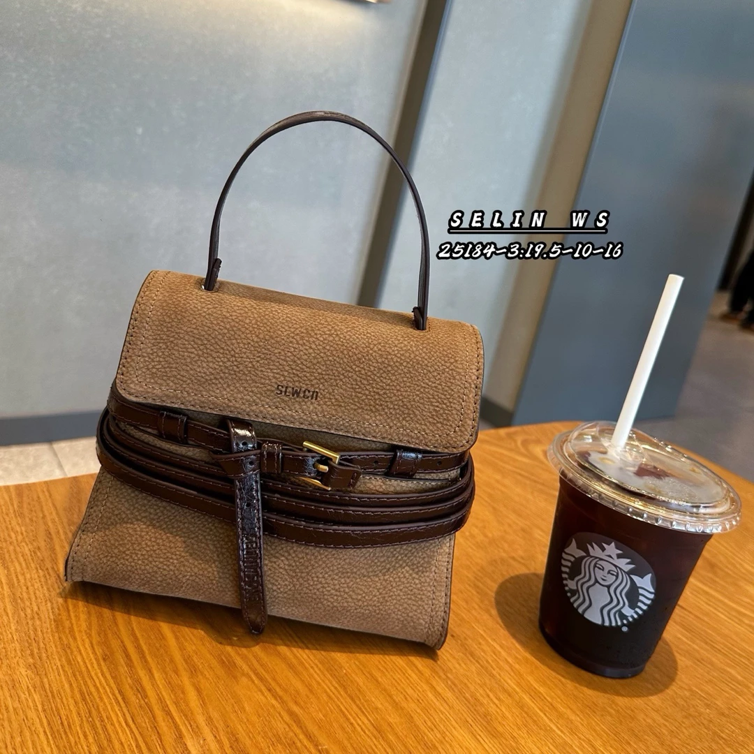 玛莎2025新款时尚百搭单肩斜挎包高级感小众设计手提包单肩斜挎包