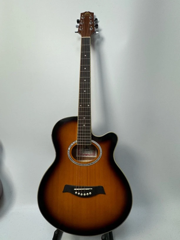 民谣吉他38寸 云山面板带 加振拾音器 桃花心侧背