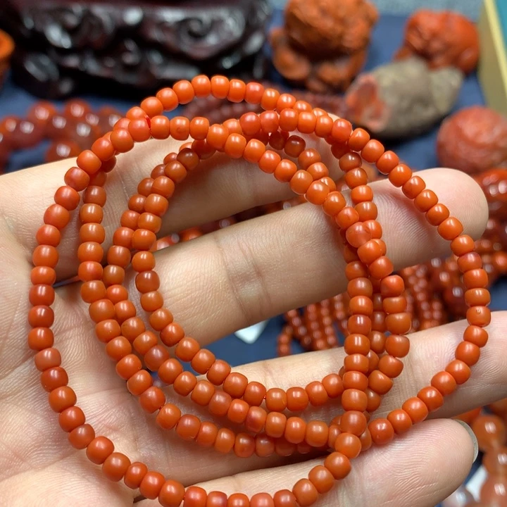 南红玛瑙手串未镶嵌4mm