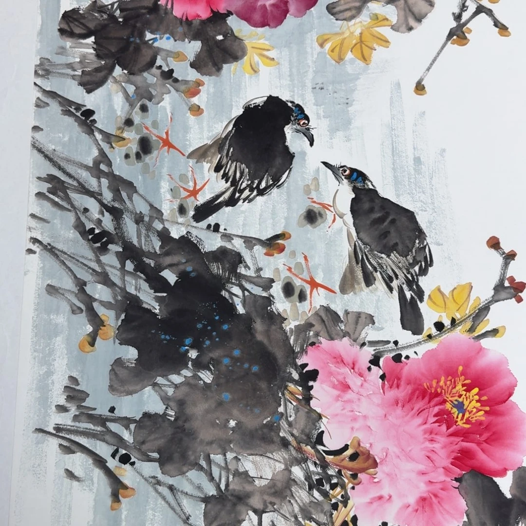 国画国画作品山水花鸟纯手绘