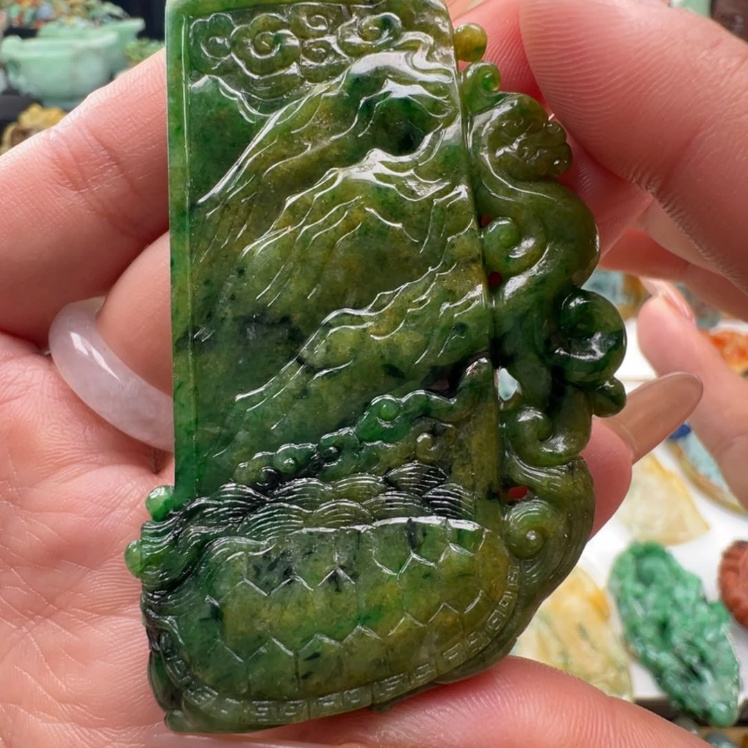 未镶嵌挂件翡翠天然缅甸