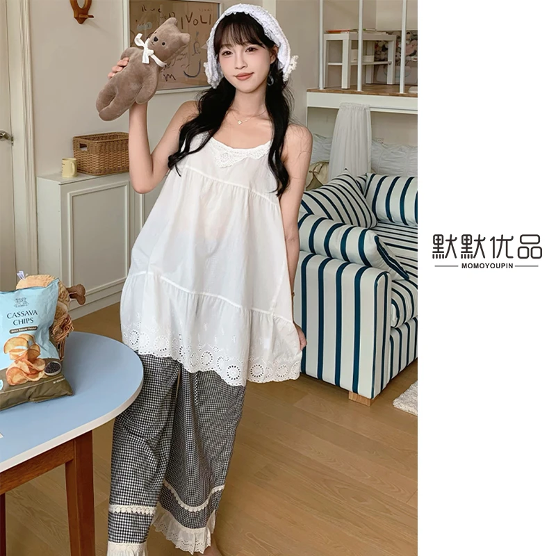 网红款/韩国pb睡裤/简约时尚可外穿百搭高腰棉质休闲家居裤