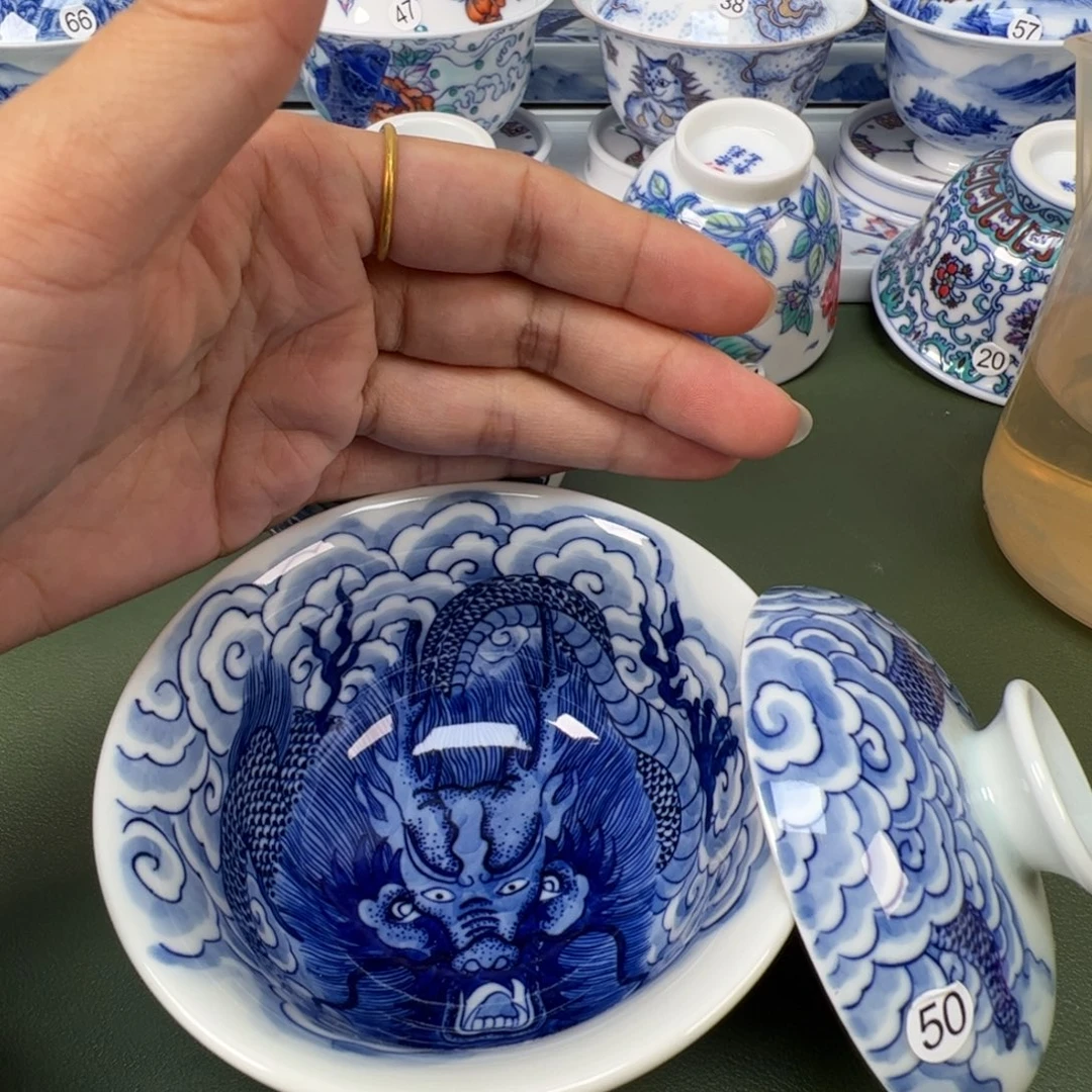 陶瓷景德镇纯手工纯手绘茶具木木50