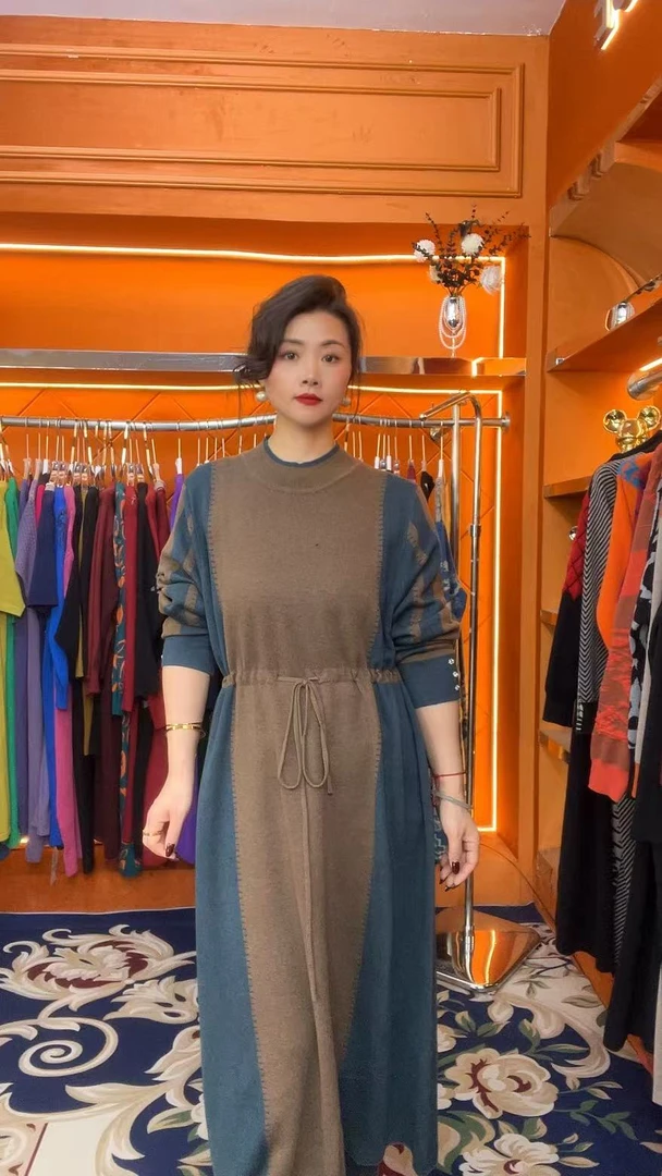 399夏季新款宽松大码高档遮肚显瘦长款连衣裙