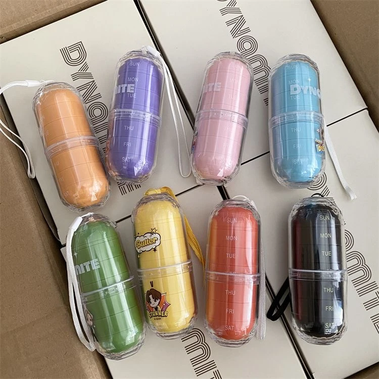 【嘉禾贸易】一周大容量药盒 分装药盒 颜色随机