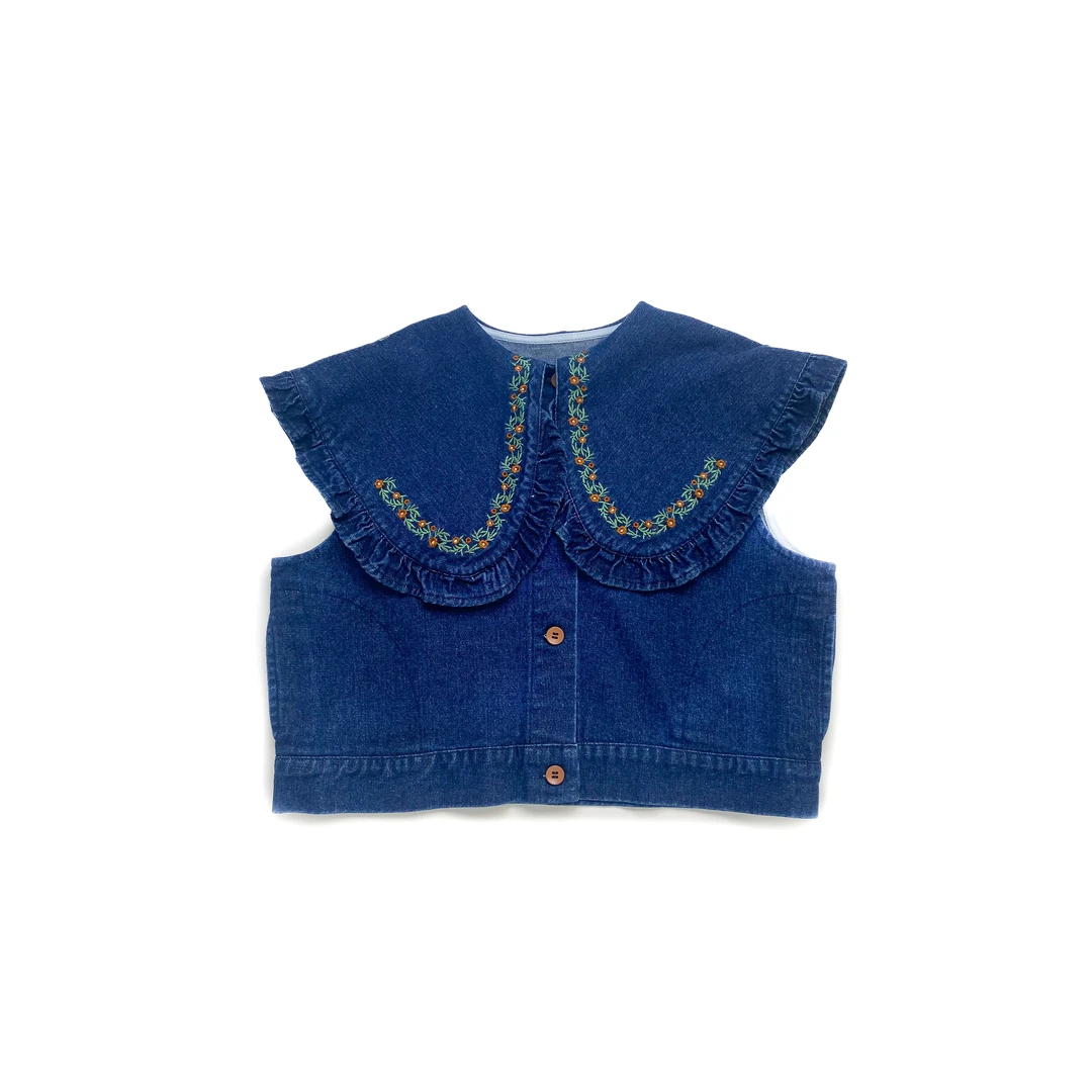 M 儿童休闲百搭时尚牛仔马甲 儿童A002627