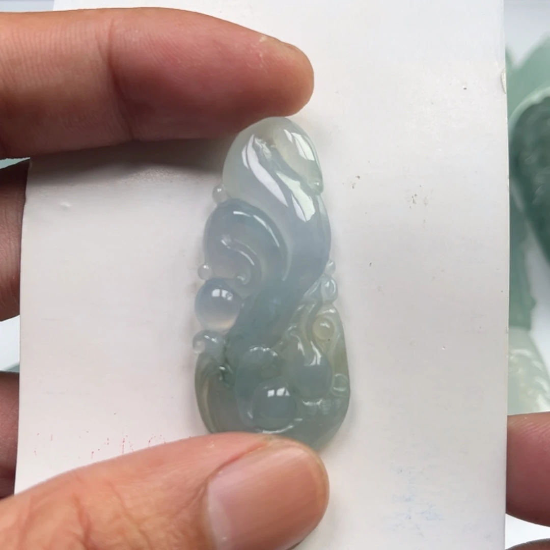 定制翡翠未镶嵌如意挂件