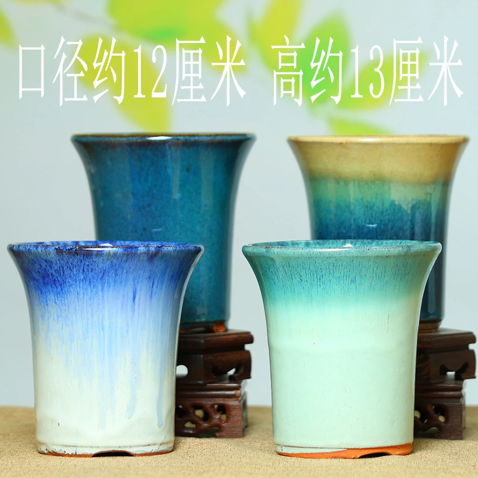 特价多肉花盆老桩法师绿植兰花粗陶简约家用绿植陶瓷有孔透气大号