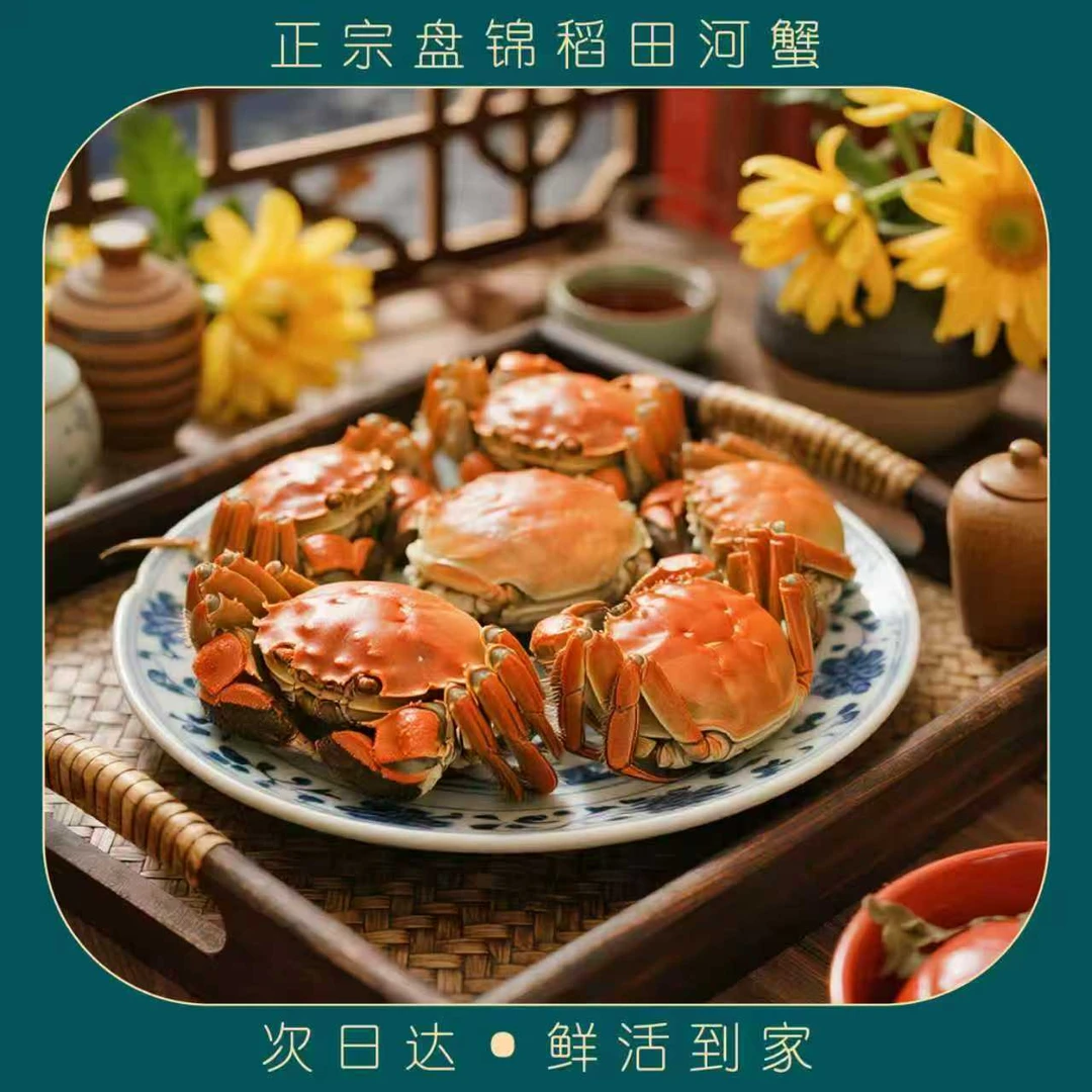 活蟹 无品牌 盘锦河蟹 全母蟹 规格3斤装1.3-1.6两15只上下