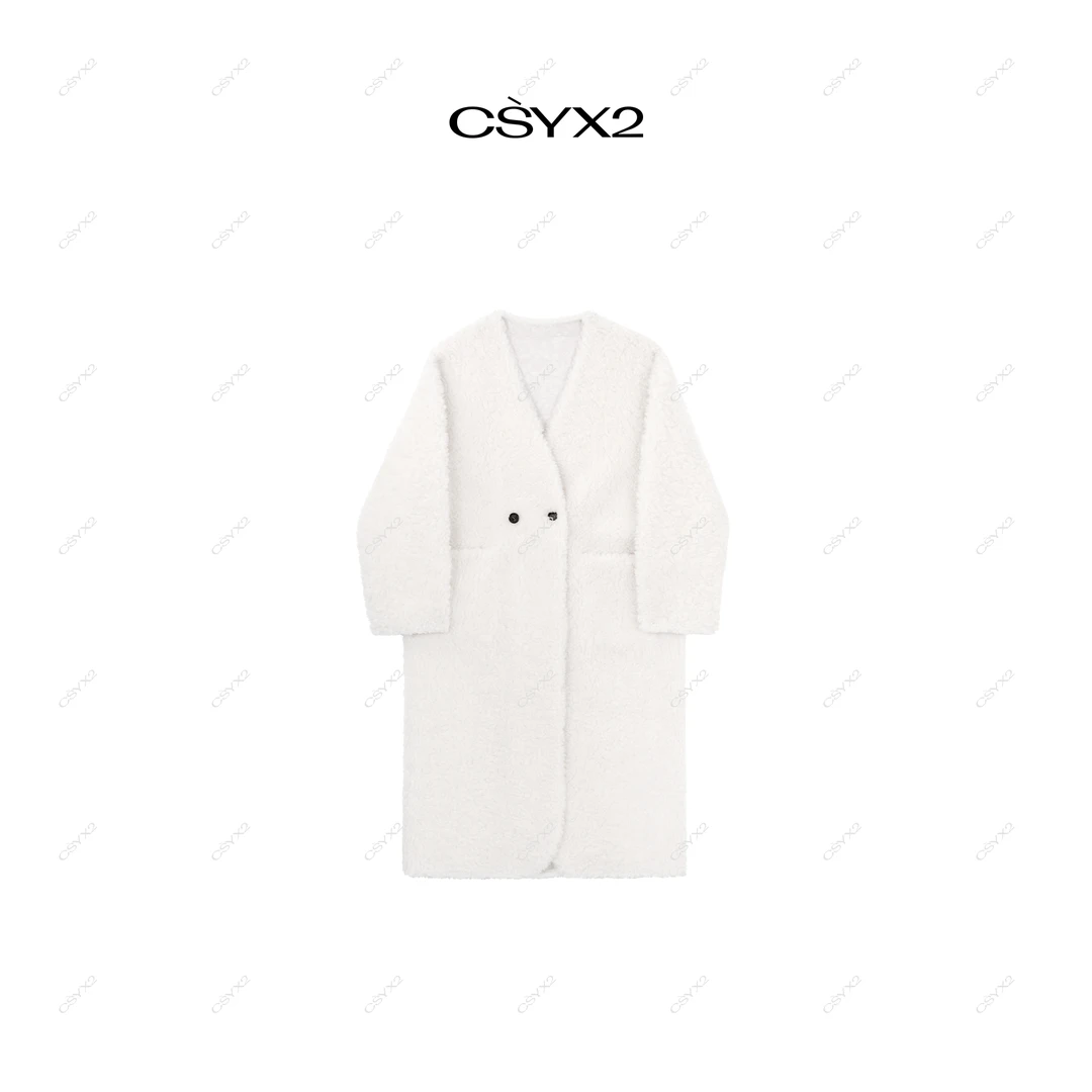 CsyX2-2025A/W 秋冬新品 V领中长款外套CA4DP048