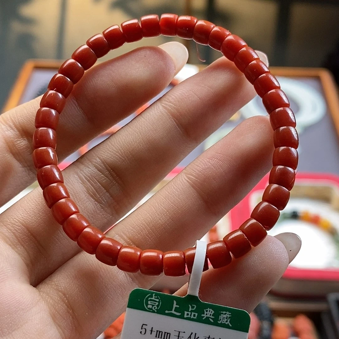 南红玛瑙未镶嵌手链