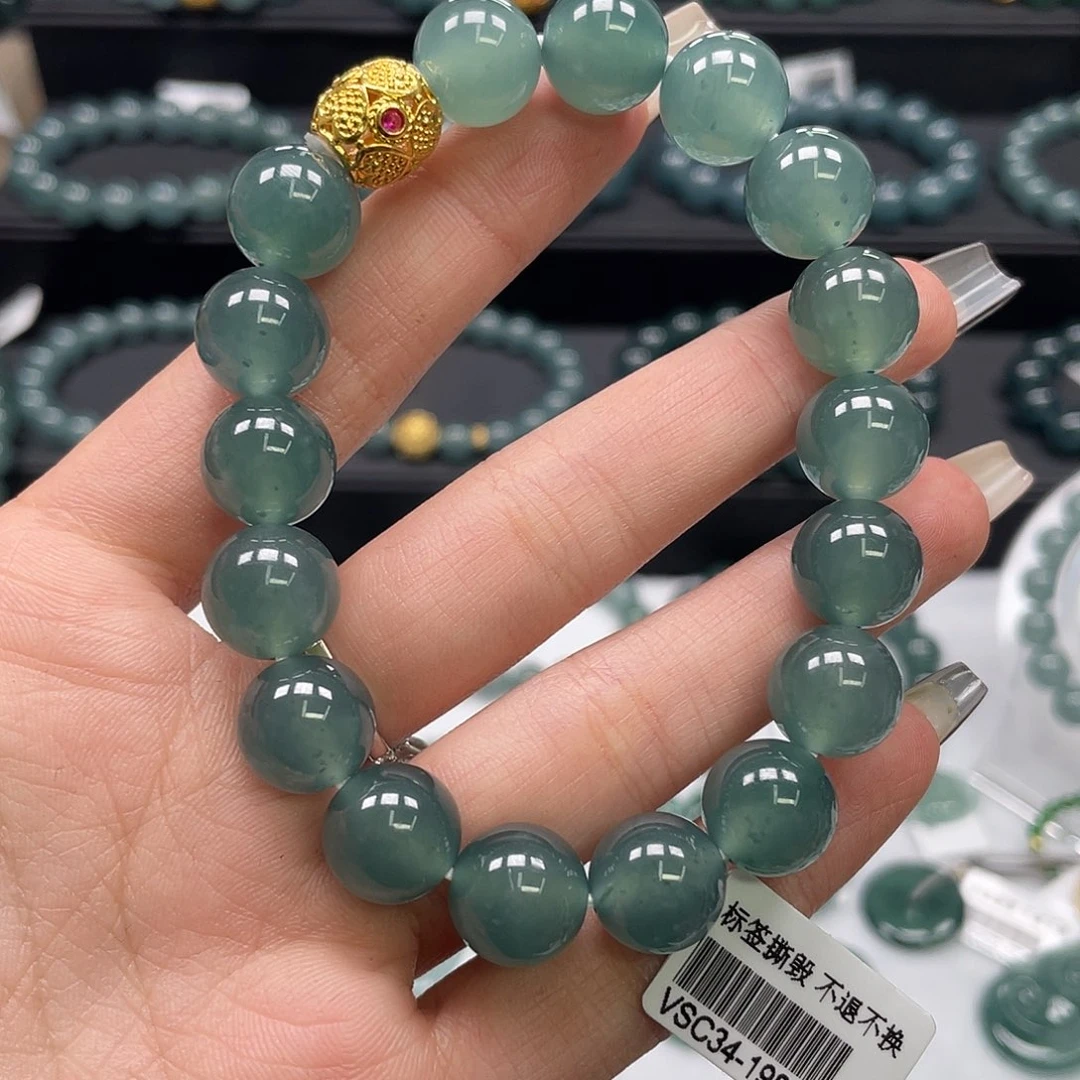 国***登翡翠未镶嵌套链天然a货