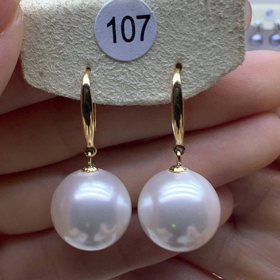 银S925镶嵌淡水珍珠耳饰