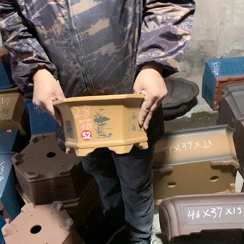 紫砂花盆手工制作
