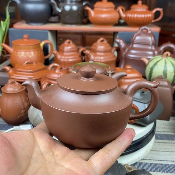 茶壶紫砂合欢260cc原矿老紫泥特价