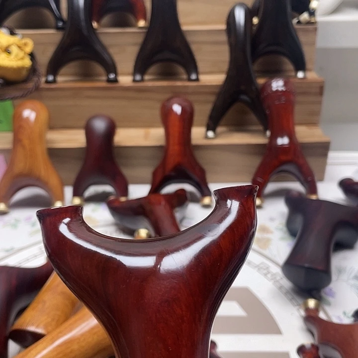 木紫檀短臂飞虎瑕疵全套绑好皮筋