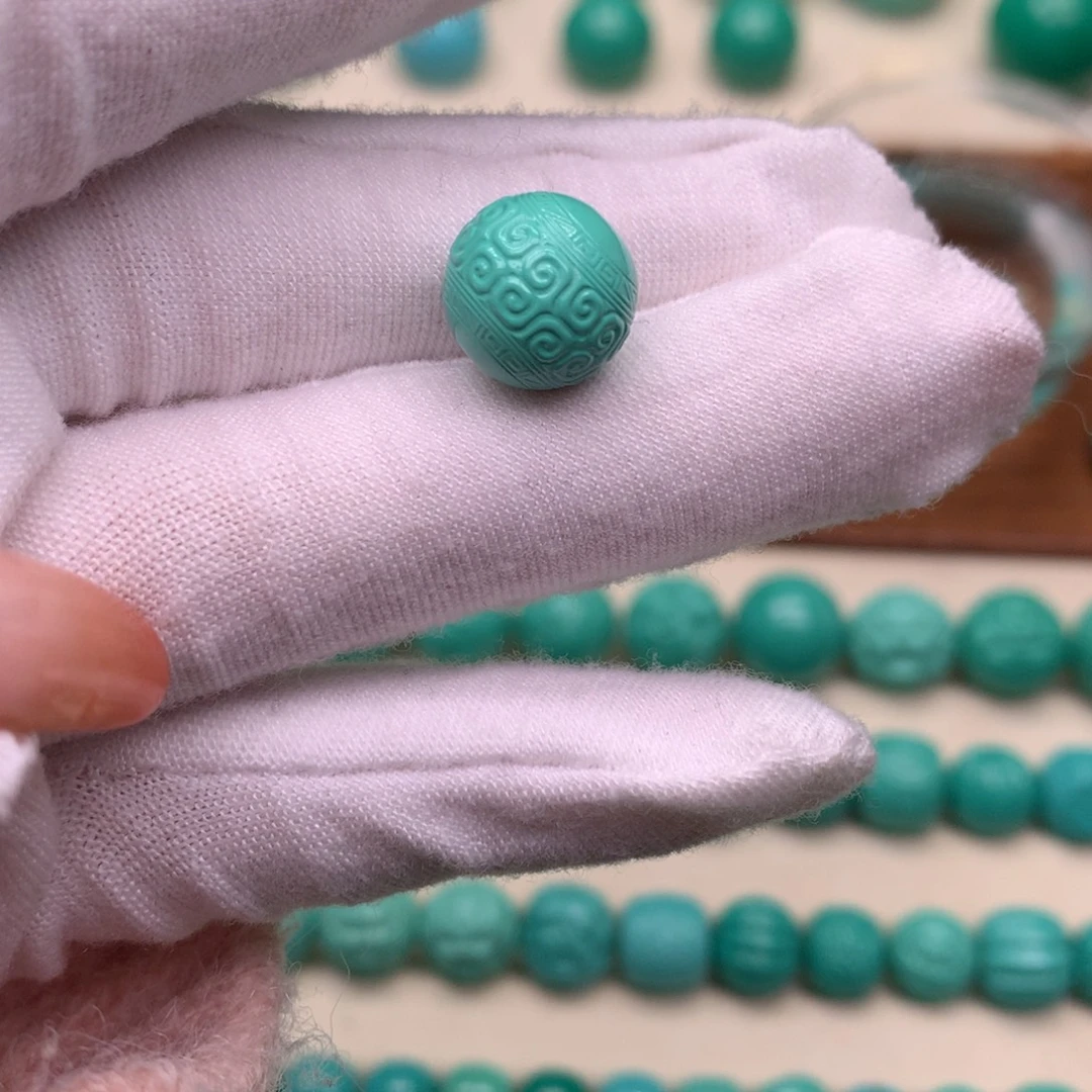 手工艺雕刻配饰散珠回纹圆珠尺寸11