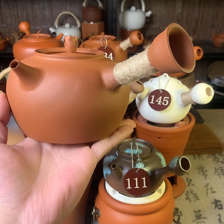 逗***.长把，玉兰砂铫壶！