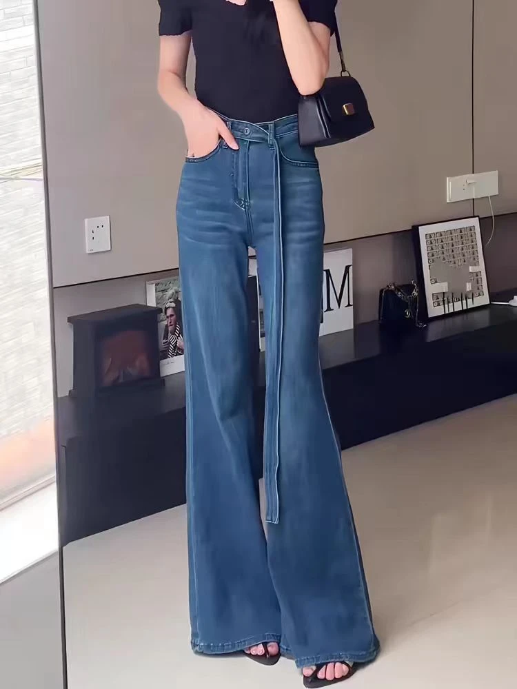 (01-70)秋冬新款女牛仔裤显高百搭长裤休闲修身显瘦提臀裤裤子