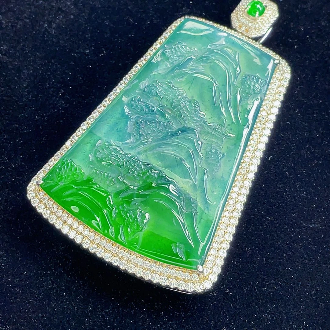 翡翠未镶嵌吊坠(不含链)