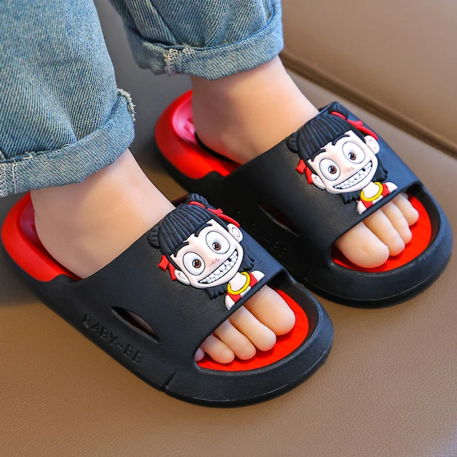 儿童凉拖鞋夏季男童哪吒防滑软底小学生居家防臭男女小孩日常拖鞋