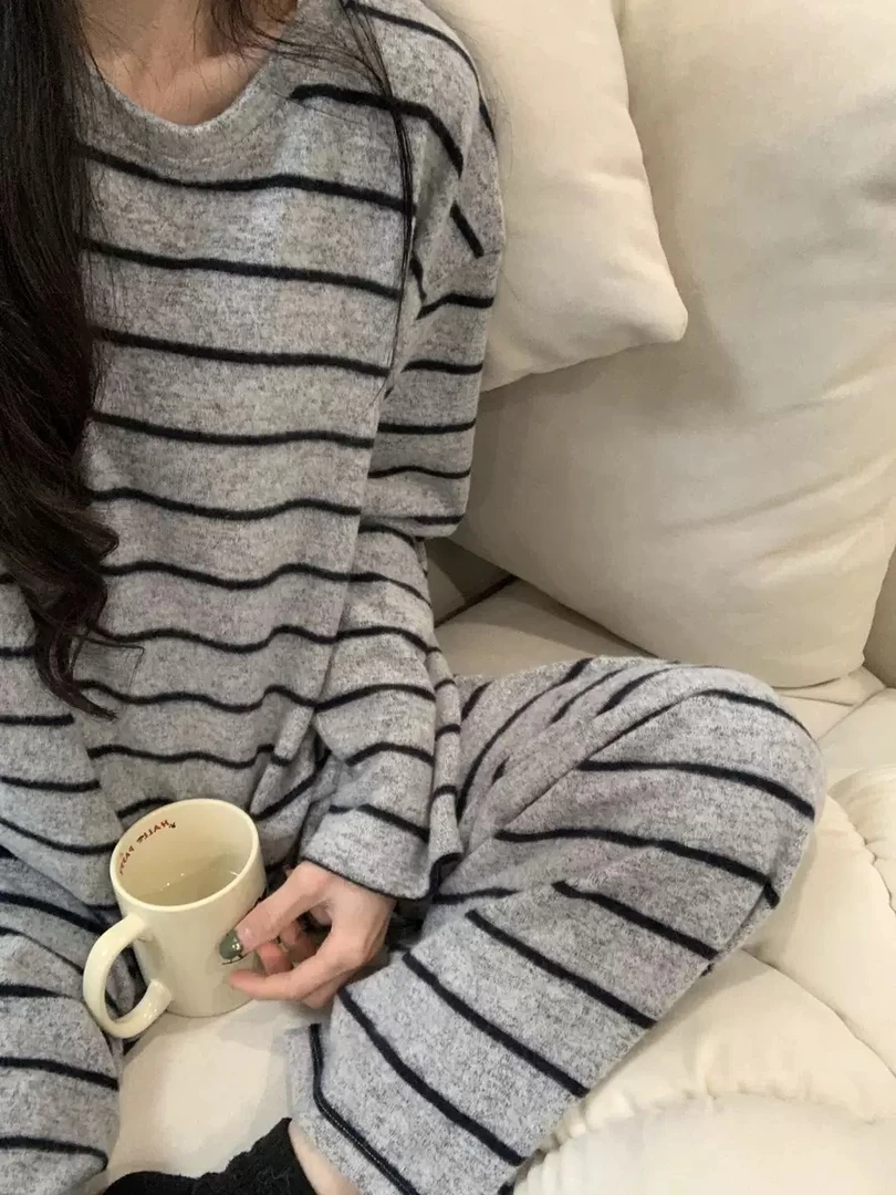 【条纹家居服】冬季设计感家居套装