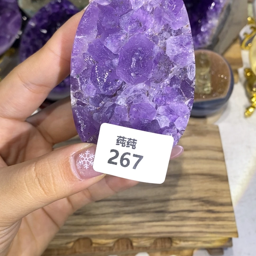 未镶嵌紫晶大型摆件（非配饰）全抛龙蛋