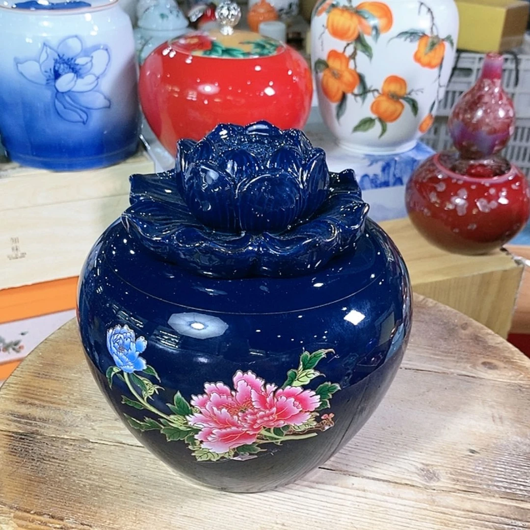 【闪购商品】瓷片陶瓷茶叶罐密封罐