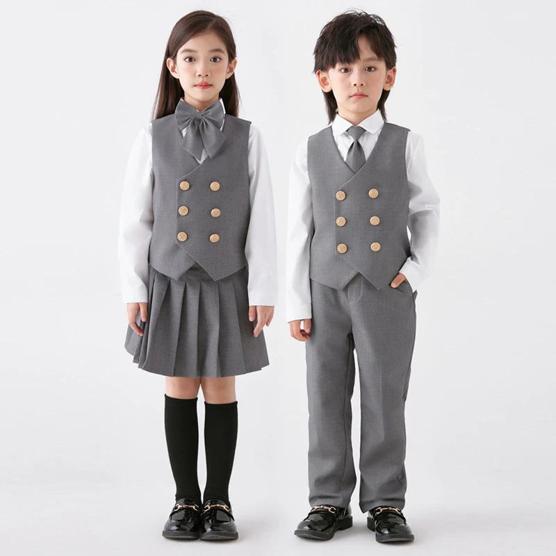 小学生校服英伦风幼儿园园服夏装班服男女童演出表演毕业摄影套装