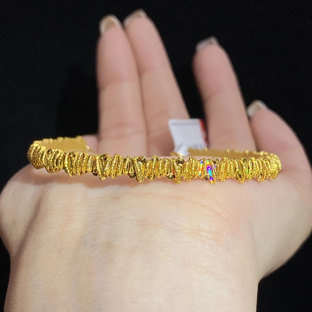 【小北专属】足金999 七彩冰钻花丝 添金纳福 91459 DB