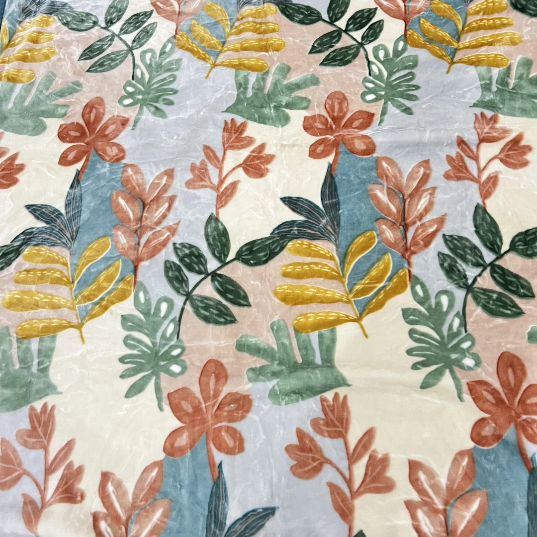 150×200cm 绿色夏威夷  双层盖毯午睡毯多功能卧室欧式加厚