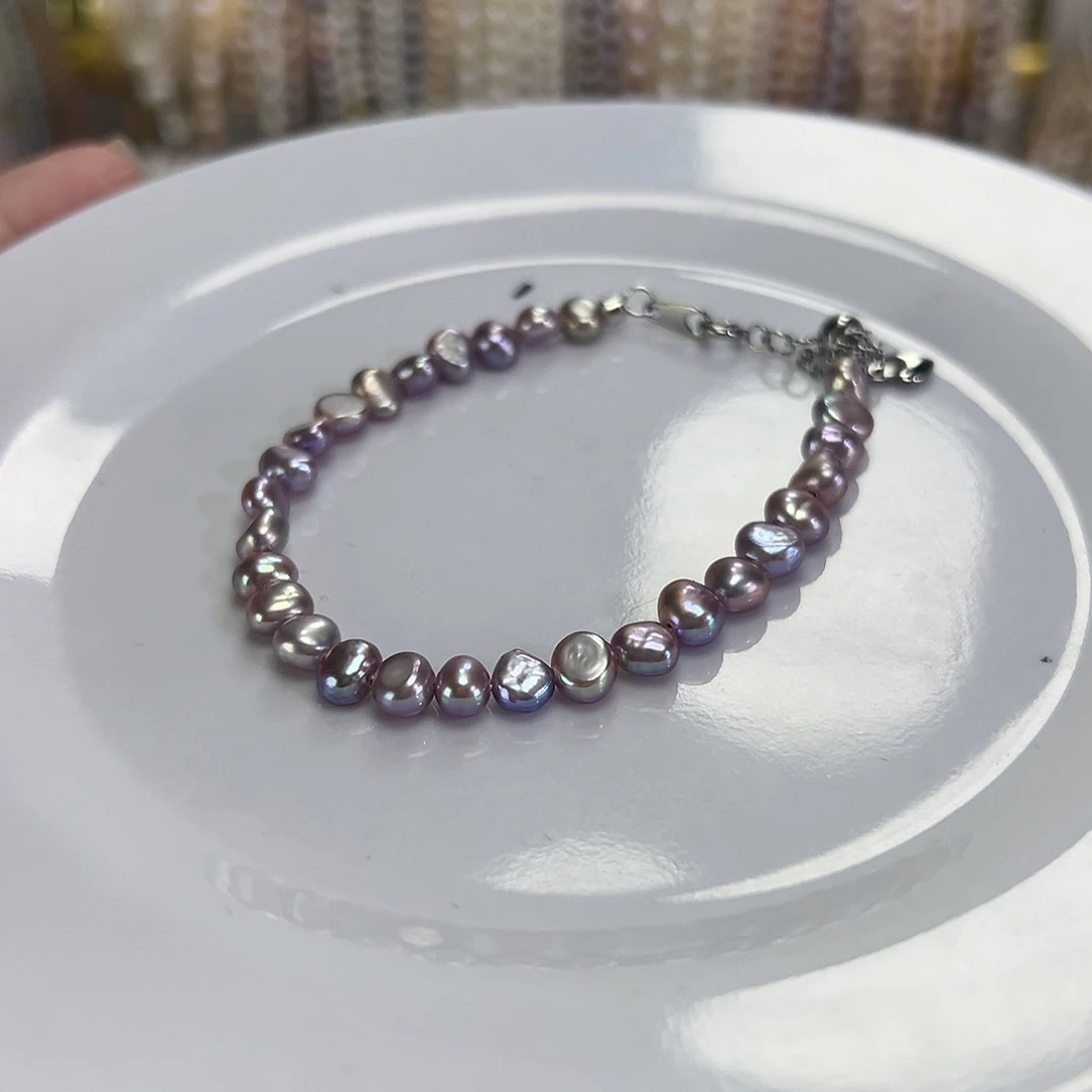 钛钢手绳淡水珍珠